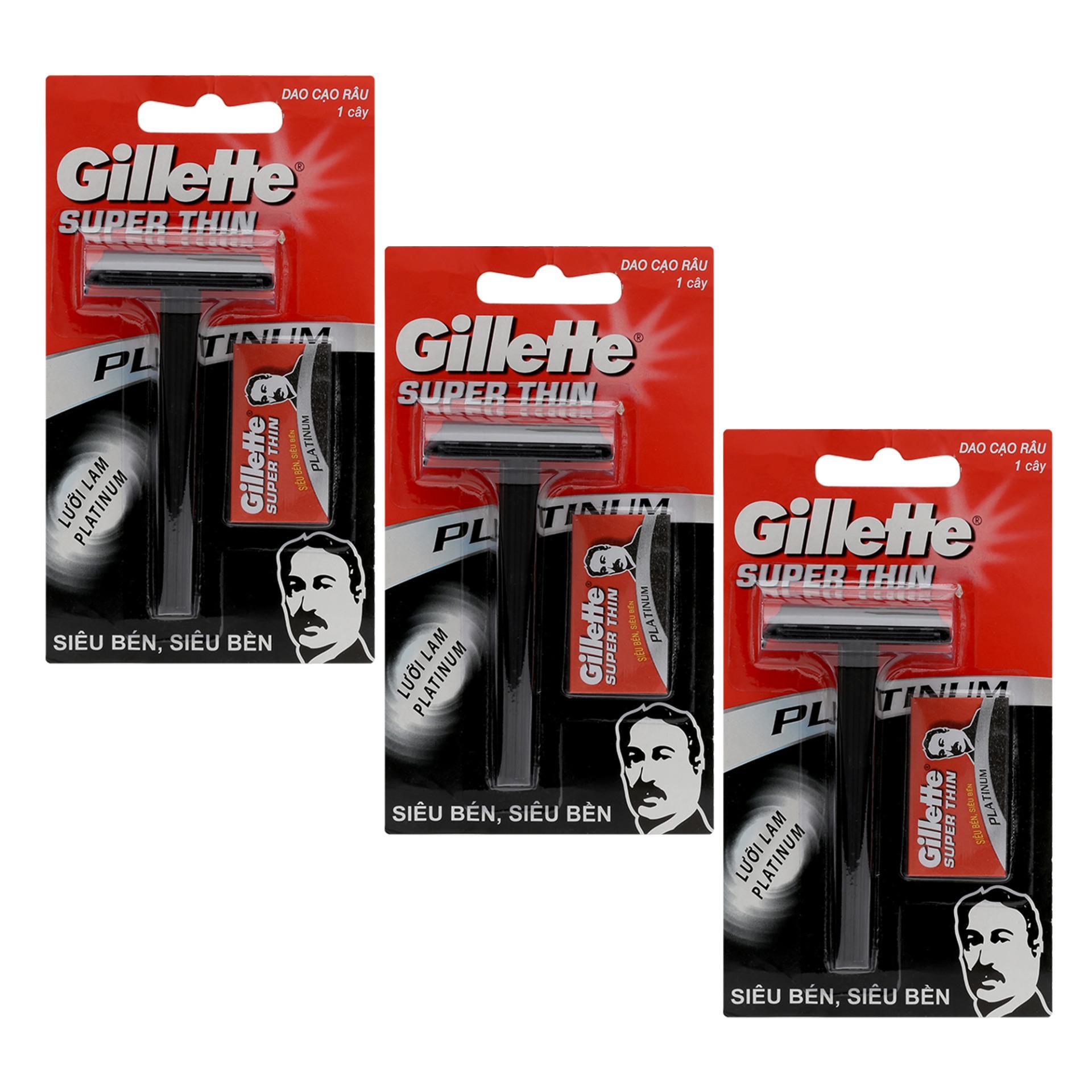 Dao Cạo Râu Gillette Super Thin (1 cây + 1 lưỡi)