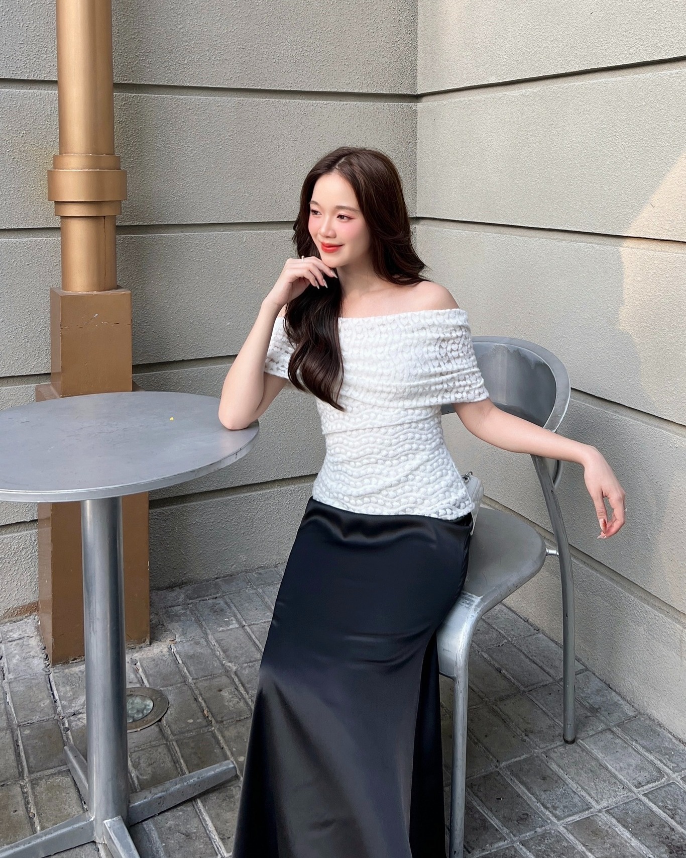 Voucher siêu sale 15% OLV - Chân váy Pina Silk Skirt