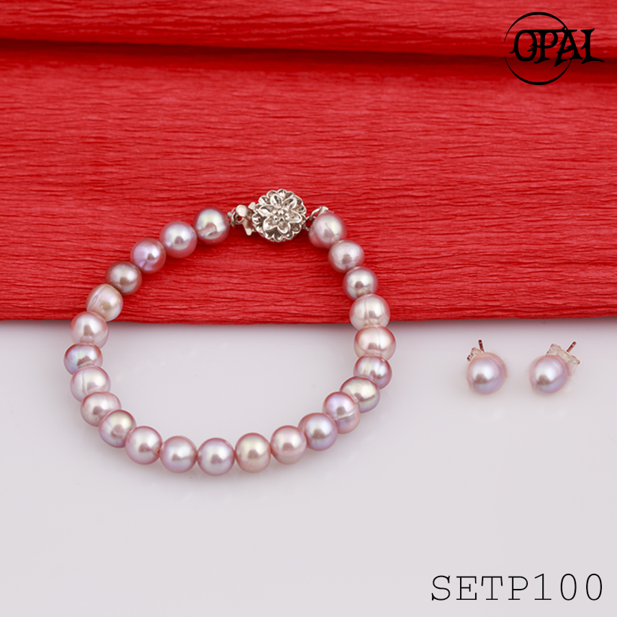 SETP100-Bộ trang sức ngọc trai OPAL