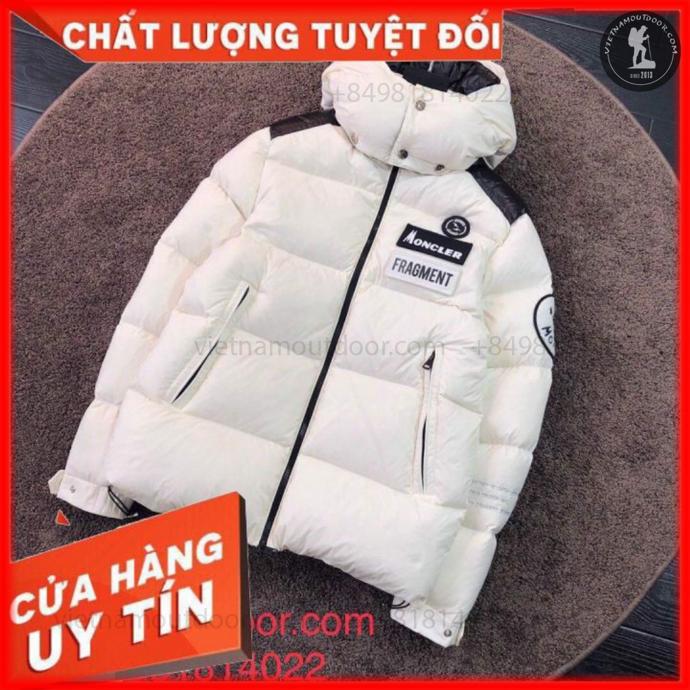Áo khoác phao lông vũ nam moncler chất vải siêu xịn - áo phao lông vũ nam đại hàn đi tuyết đi lạnh