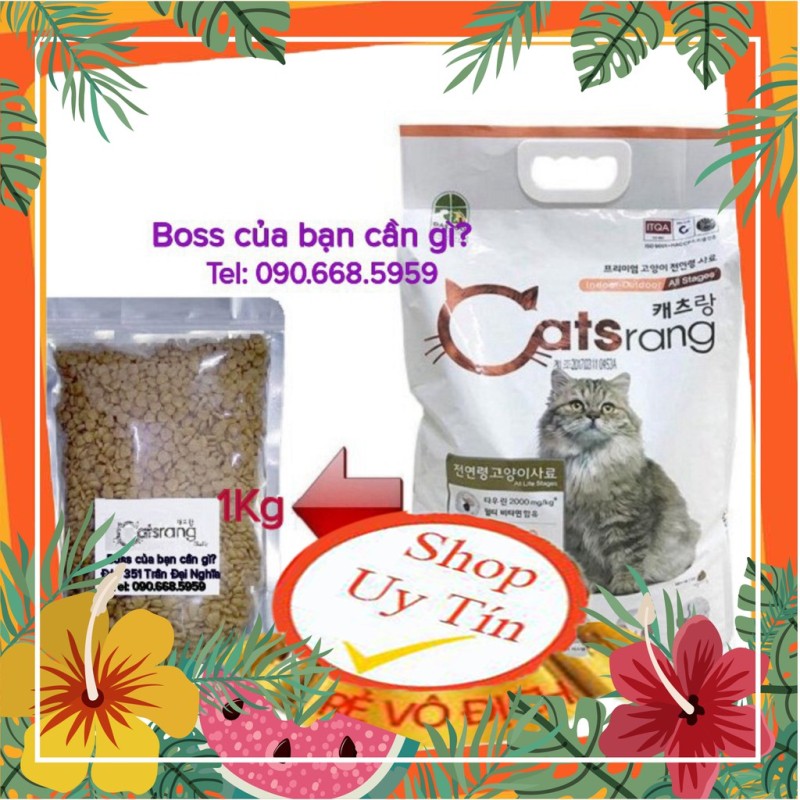 Thức ăn hạt cho mèo mọi lứa tuổi Catsrang (Túi zip bạc 1kg)