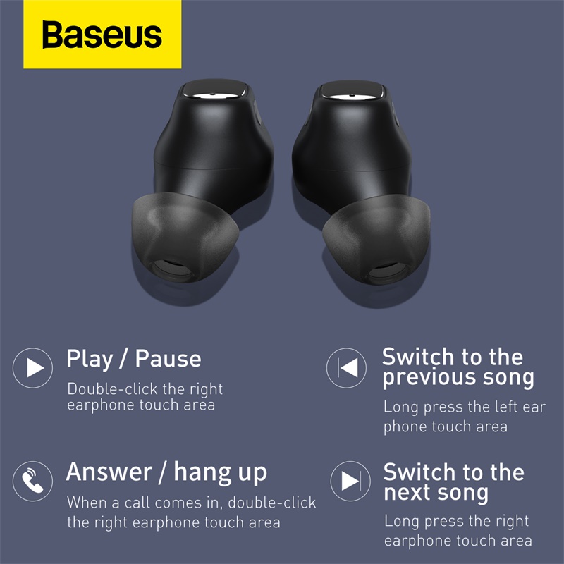 Tai Nghe Bluetooth 5.0 Baseus WM01/WM01 Plus TWS Chống Ồn