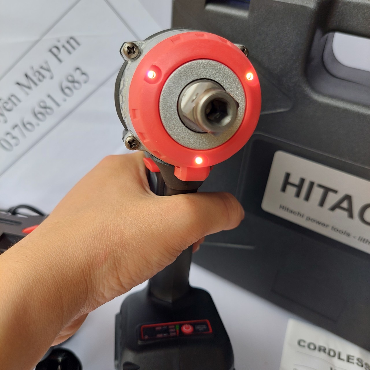 Máy Siết Bulong Hitachi 198v 3 Đèn Led