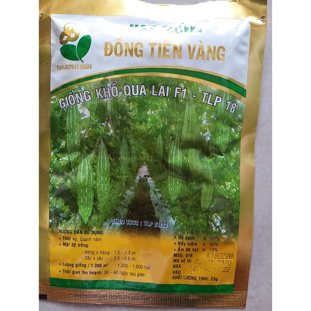 Hạt giống khổ qua lai F1 TLP 18 Đồng Tiền Vàng