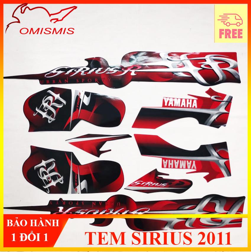 [HCM][SIRIUS 2011] BỘ TEM RỜI TEM DECAL TEM MẪU ZIN TEM XE MÁY TEM FULL 3 LỚP CHO SIRIUS ĐỜI 2011 MÀU ĐỎ