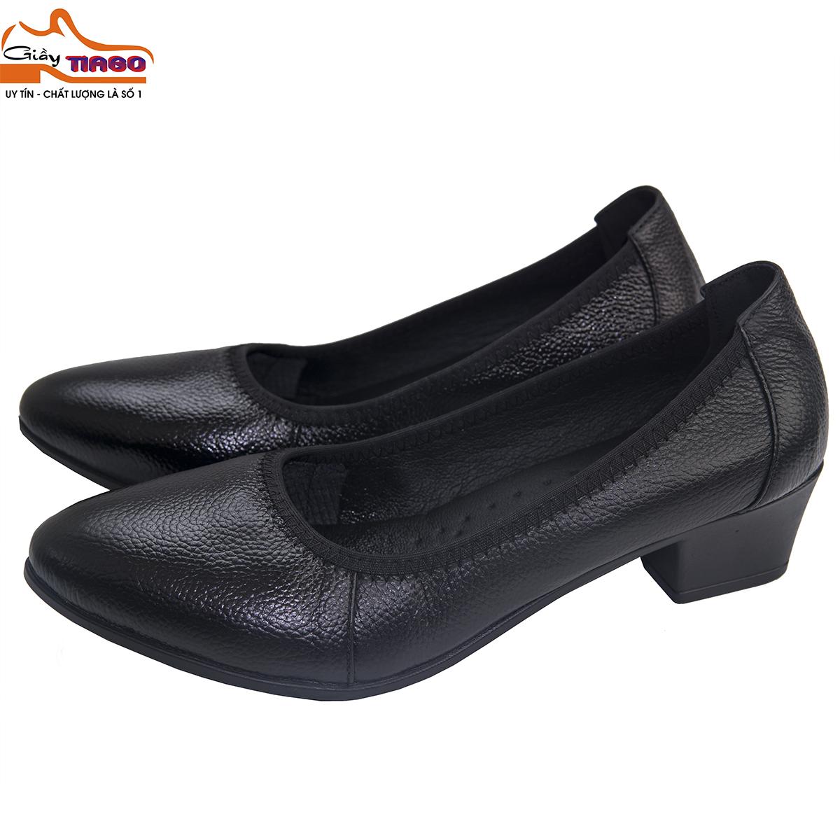 giày nữ công sở da bò 4cm  4PTA