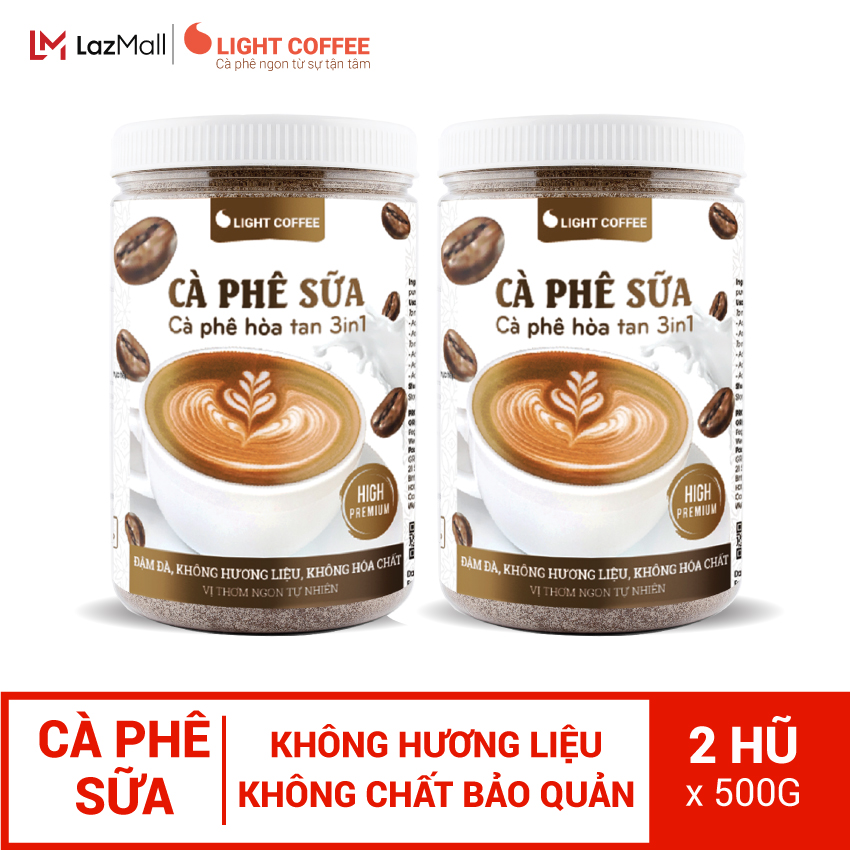 Combo 2 hũ cà phê sữa Light Coffee - 500gr/hũ