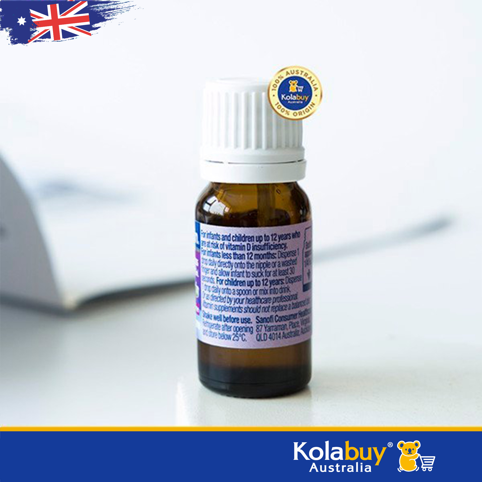 Ostelin Vitamin D3 Drops 2.4ml dạng giọt cho bé của Úc
