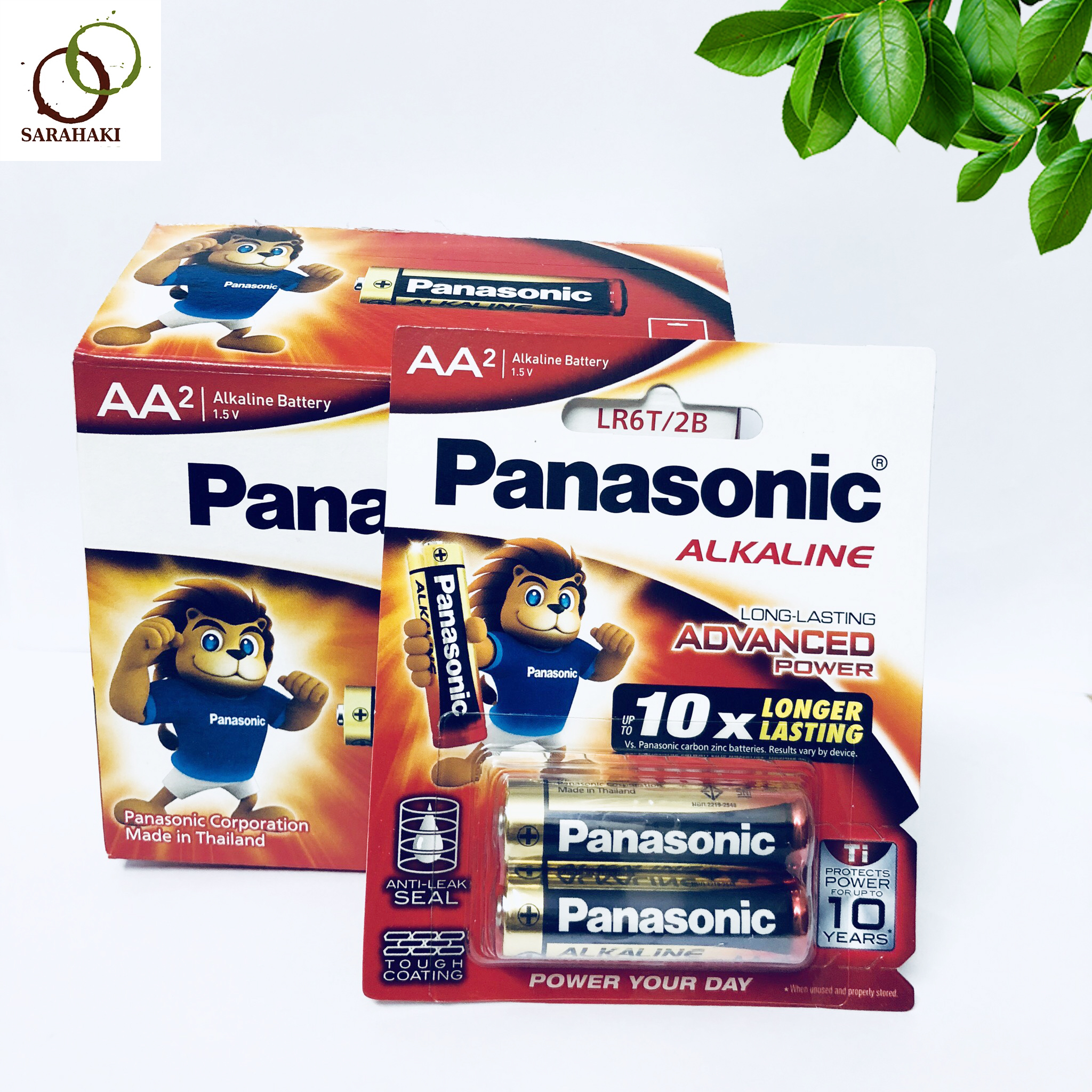 Pin aa panasonic tiểu alkaline 1.5v vỉ 2 viên lr06t/2b chính hãng