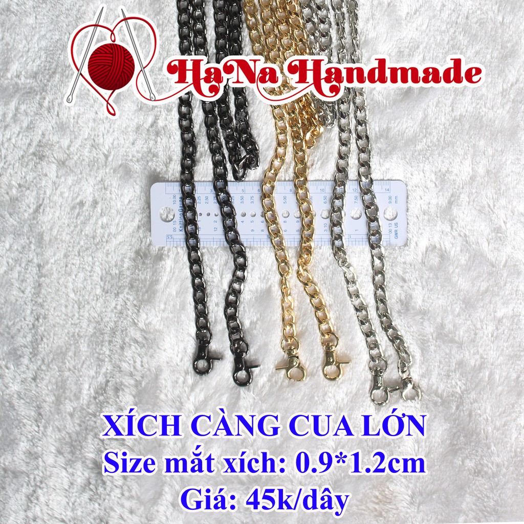 Xích Càng Cua Lớn gắn túi xách (45k/dây)