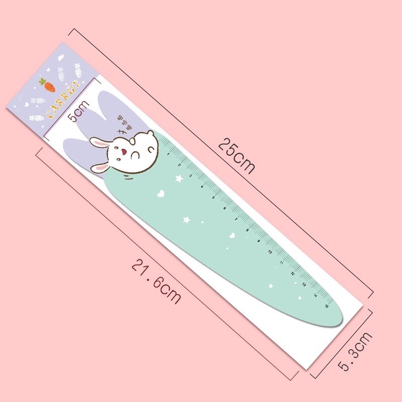 Thước Kẻ Hình Cà Rốt Dẻo Mềm Hít Sắt Dễ Thương 15cm [4567]