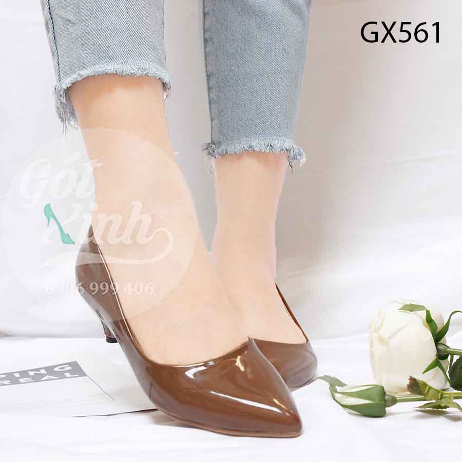 [HCM]Giày cao gót mũi nhọn trơn 3 phân công sở đen