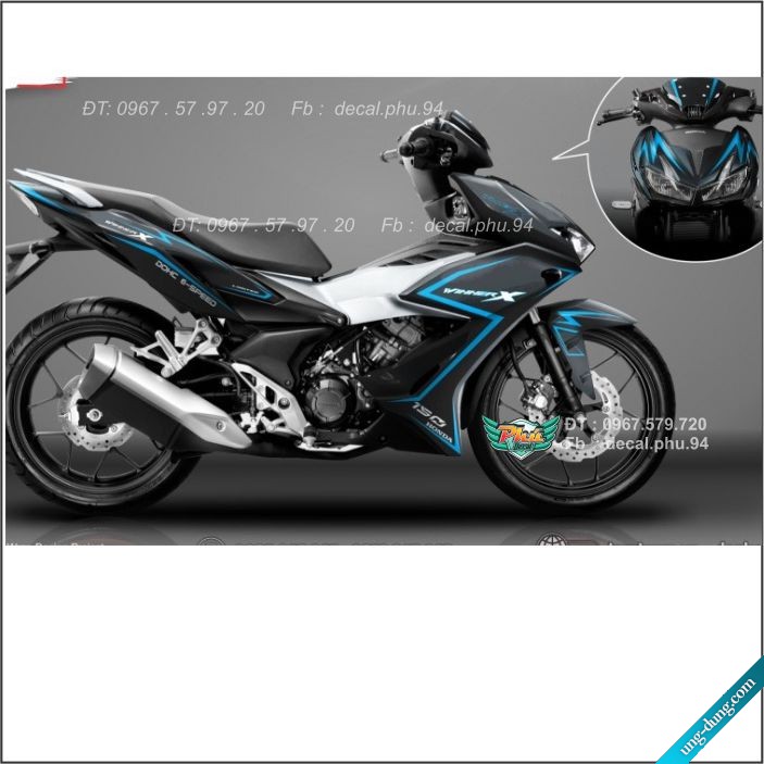 Tem rời Winner X Chỉ xanh đen (B)