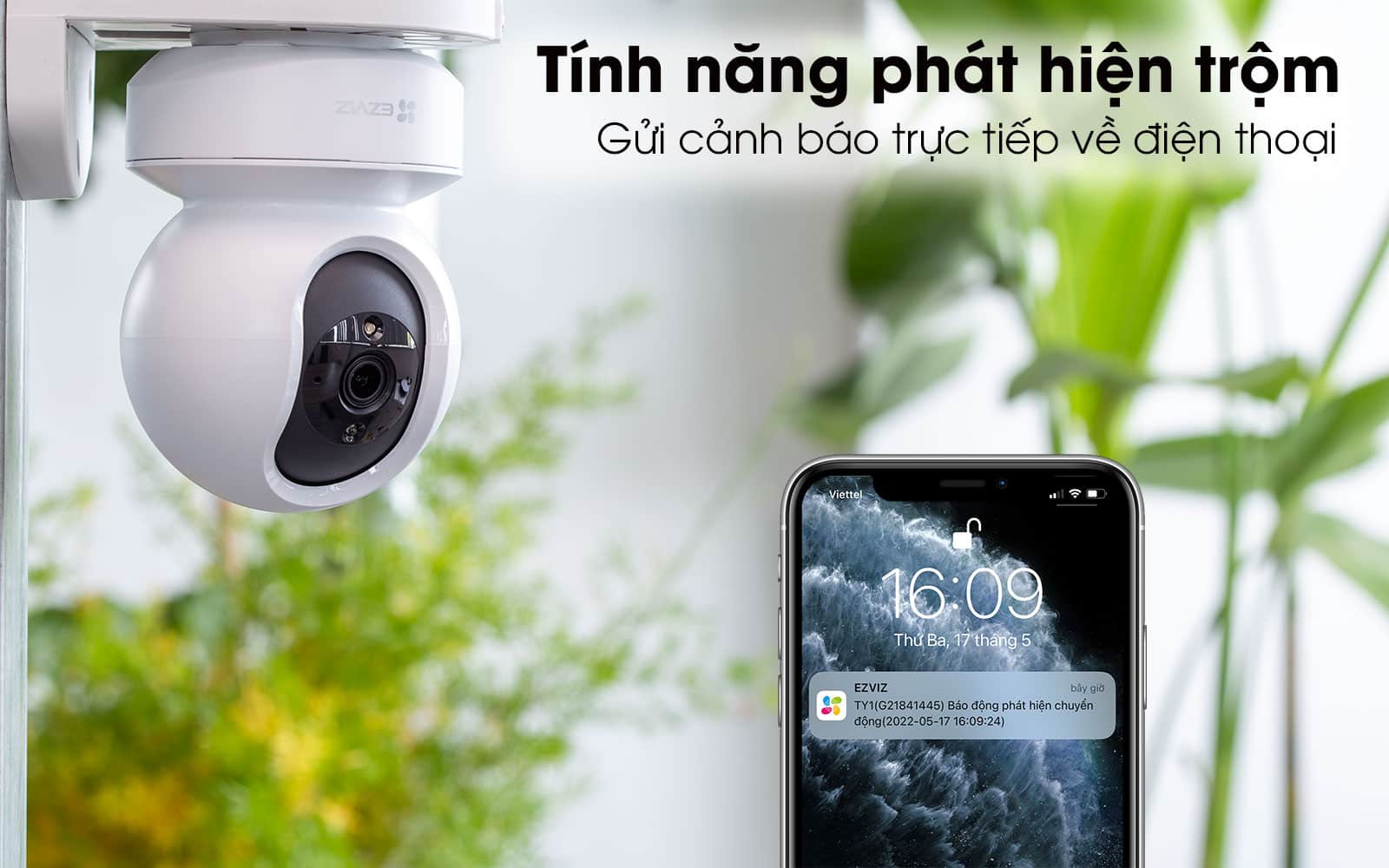 Camera Wifi Không Dây EZVIZ TY1 4MP 2K, Đàm Thoại 2 Chiều, Xoay 360 Độ, Phát hiện chuyển động - DIGI Smarthome