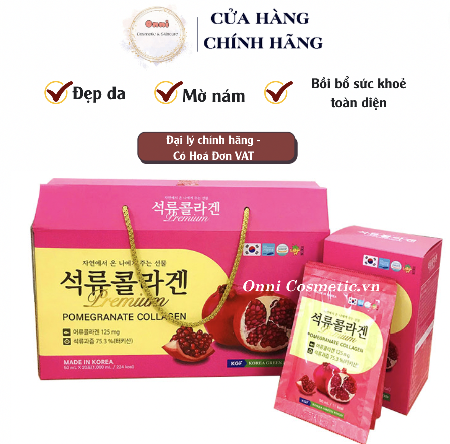 Nước Uống Collagen Lựu KGF (50ml X 20 Gói)