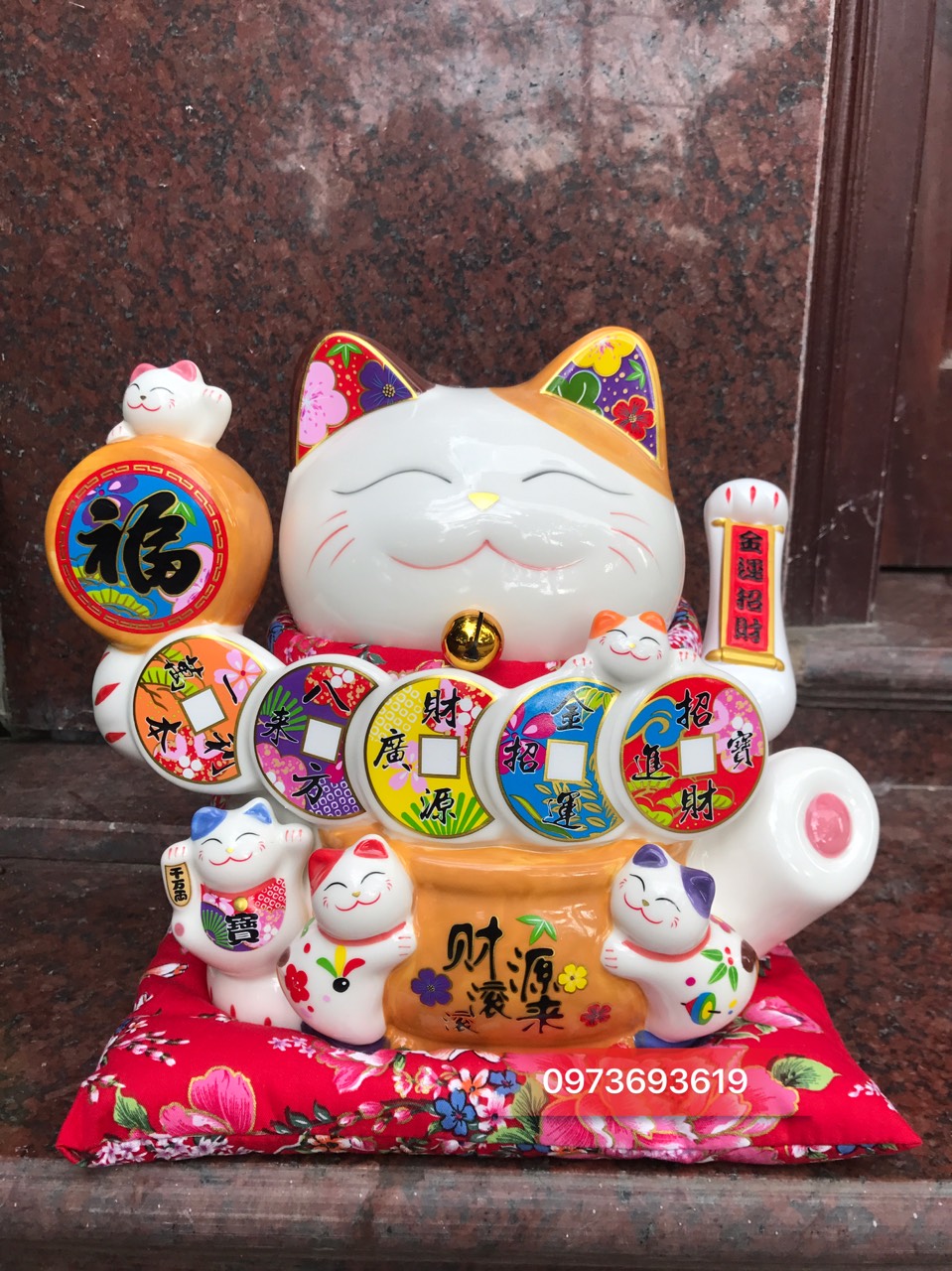 Mèo Thần Tài Chiêu Khách cao 25cm 10inch