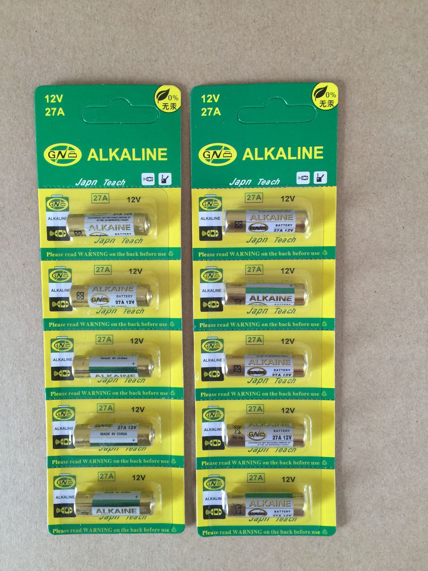 (Vỉ 05 Viên) Pin Alkaline 12V 27A dùng cho remote RF điều khiển