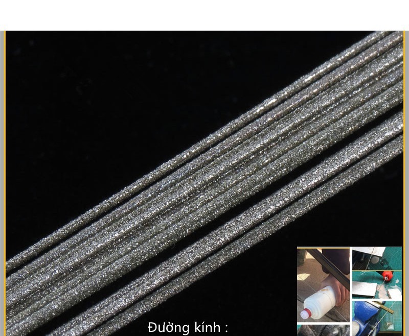 Bộ 1 lưỡi 1mm và 2 lưỡi 1.5mm( tổng 3 lưỡi cưa lọng phủ kim cương)