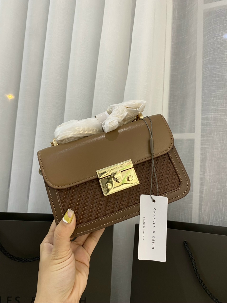Túi Xách Nữ CNK Đeo Chéo Da Rắn Size 18 Mini