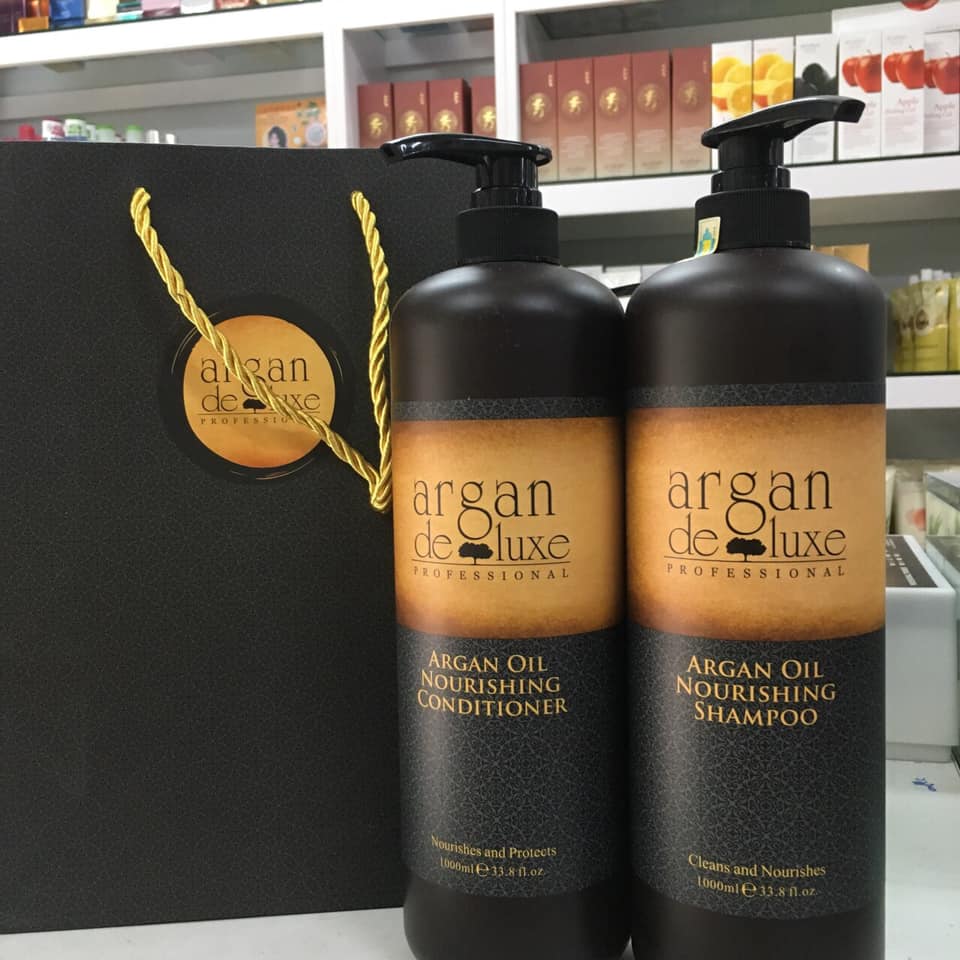 DẦU GỘI XẢ ARGAN DELUXE NOURISHING SIÊU MƯỢT TÓC CANADA 1000ML