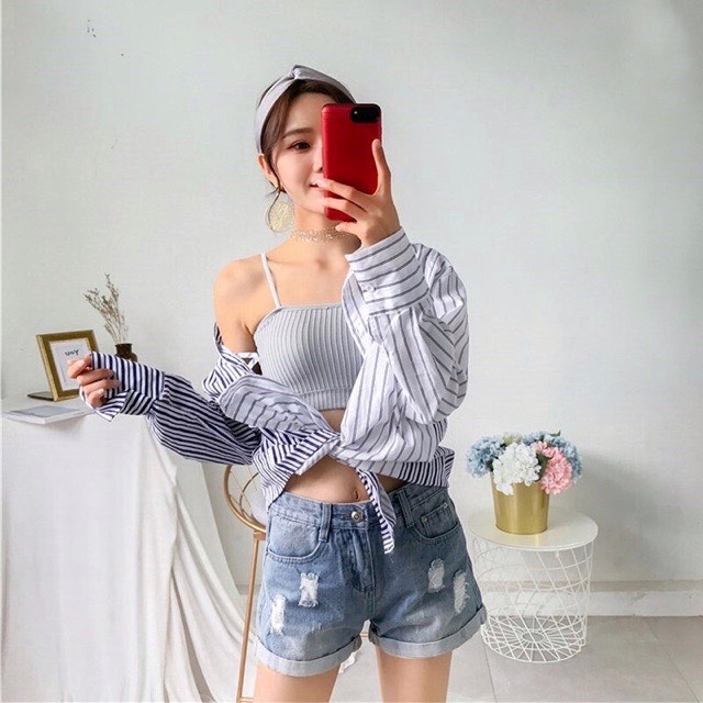 Áo bra 2 dây gân - Áo ngực học sinh