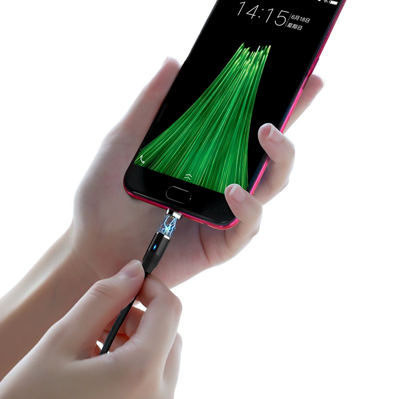 Cáp sạc nhanh tự ngắt từ tính Hoco U76 Micro USB/ Lightning/ Type C