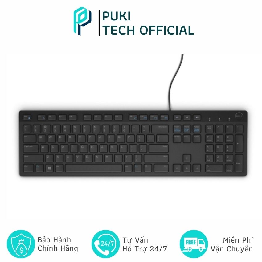 Bàn Phím Có Dây Cho Laptop Dell KB216 -PUKI Tech Official