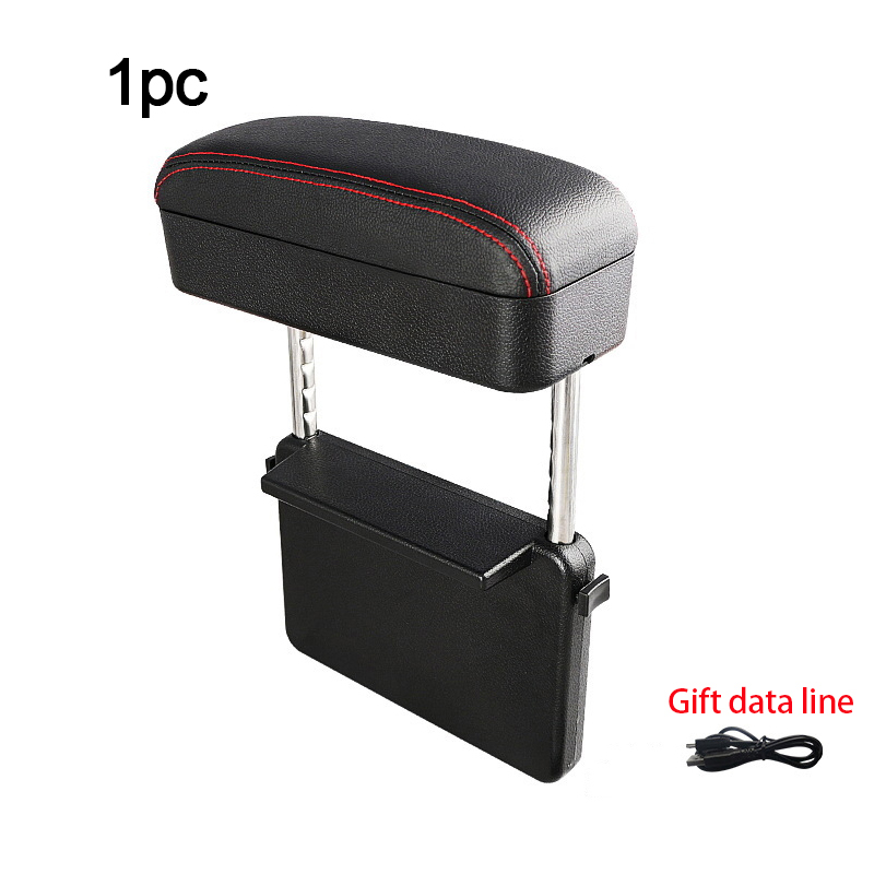 Car Accessories Car Armrest Box with Wireless Charge Adjustable Elbow Support Seat Gap Organizer