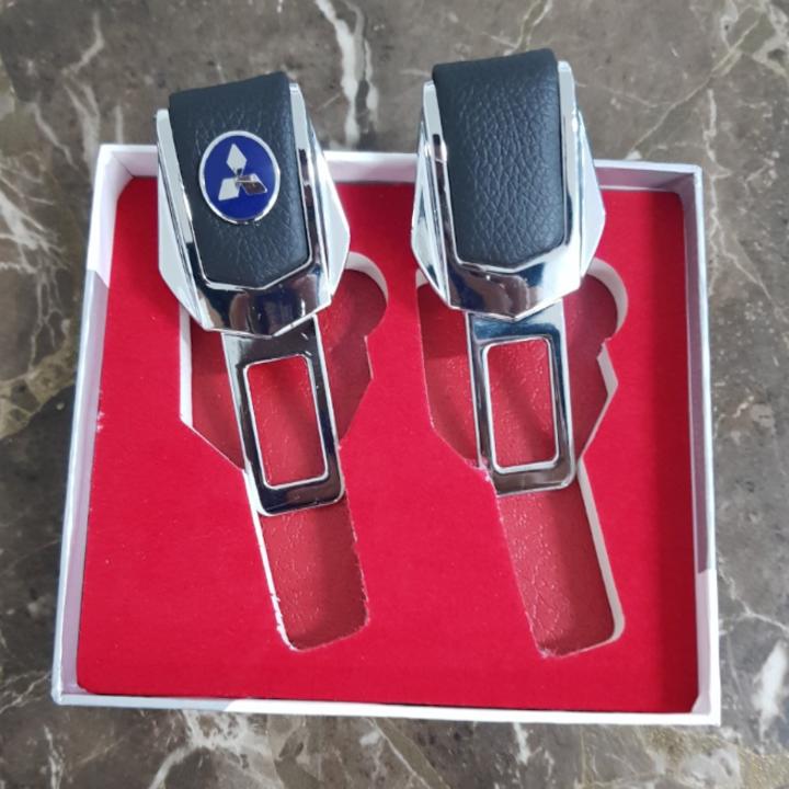 Bộ 2 chiếc chốt khóa dây đai an toàn, chống kêu ô tô, xe hơi Mitsubi.shi 4S-MI