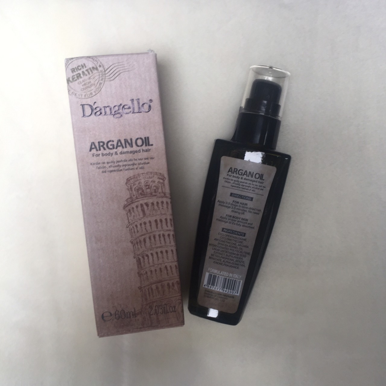 [HCM]Tinh dầu dưỡng tóc Dangello Argan Oil 60ml