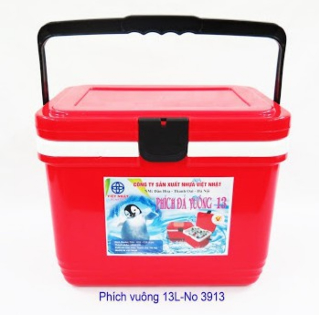 Phích đá, thùng đá vuông giữ nhiệt 13L, 16L, 24L Việt Nhật. Thùng cao cấp 3 lớp giữ nhiệt đến 6 tiếng.