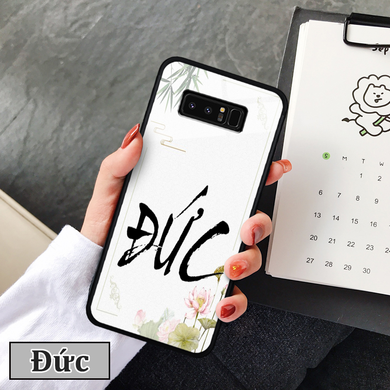 Ốp lưng Samsung Galaxy Note 8 in 3D chữ thư pháp