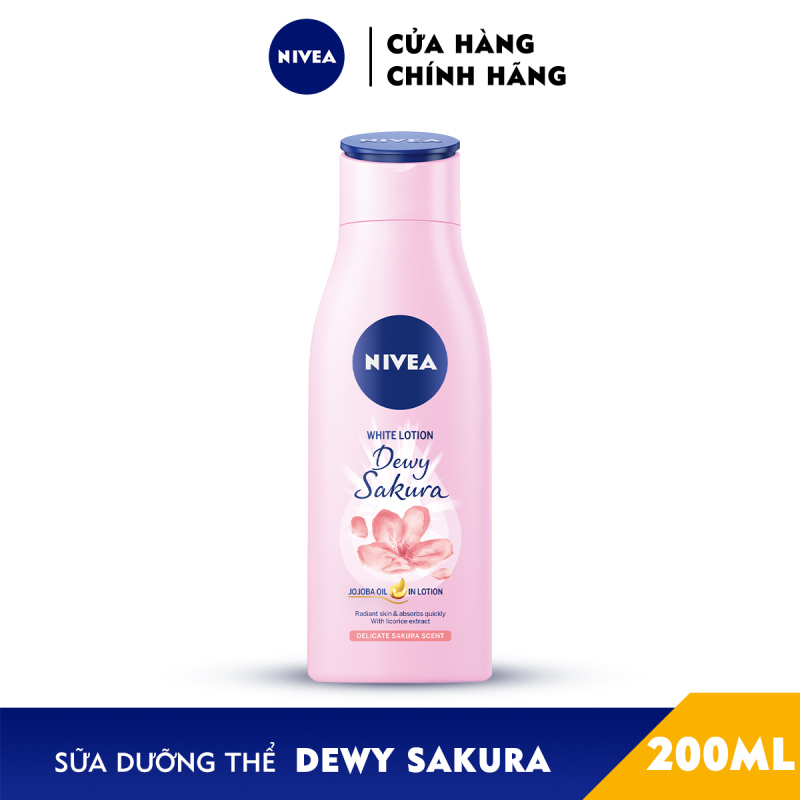 Sữa Dưỡng Thể Dưỡng Trắng Nivea Dewy Sakura (200ml) 85701 nhập khẩu