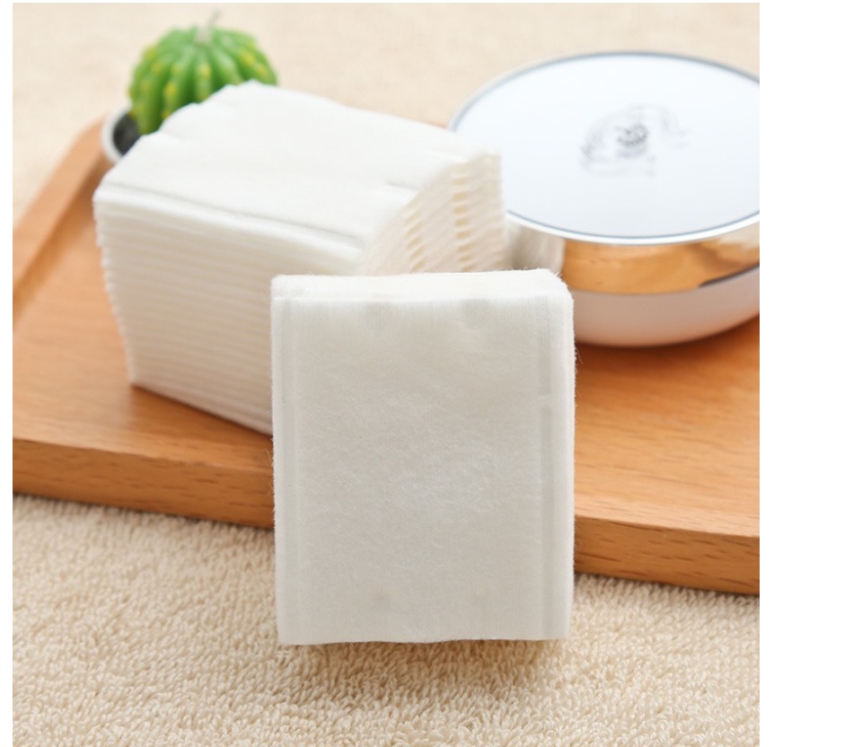 Bông tẩy trang 222 miếng chất liệu 100% cotton sợi bông tự nhiên mềm mịn thấm hút tốt an toàn cho da