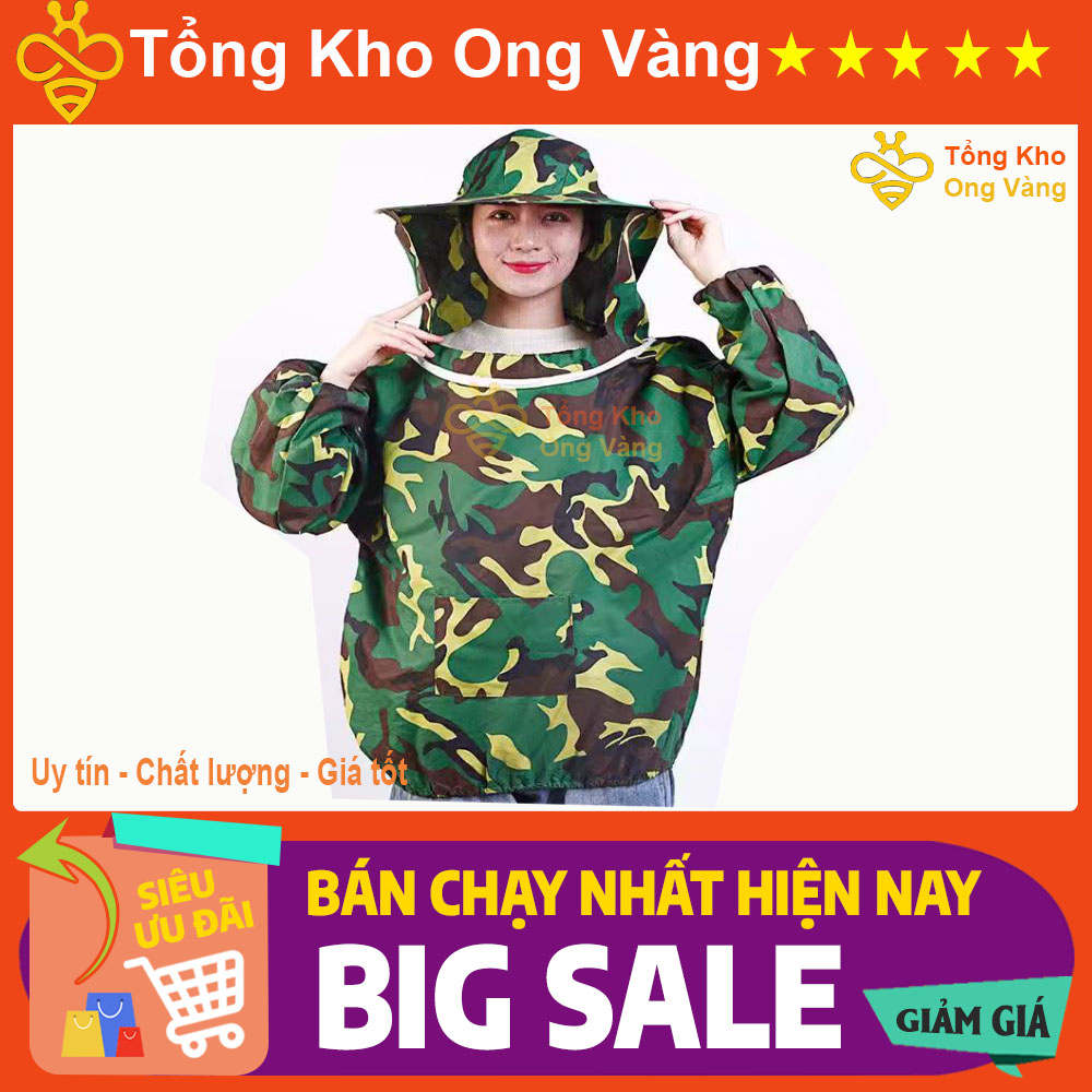 Áo Liền Mũ Nuôi Ong,Bắt Ong Tránh Bị Đốt