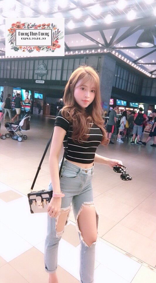 [HCM]Áo thun croptop ôm body viền sọc basic