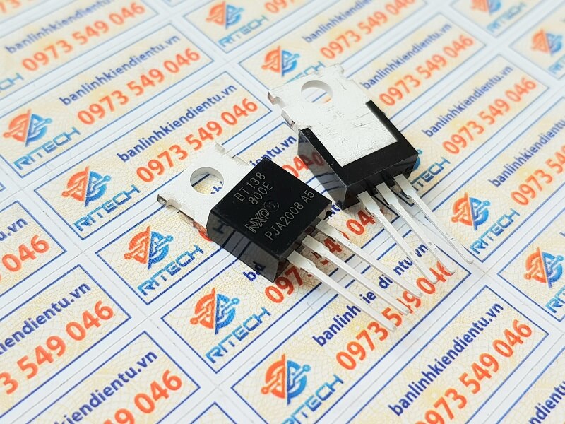 Combo 5 con bt138-800e, bt138-800 triac 12a/800v/5w to-220