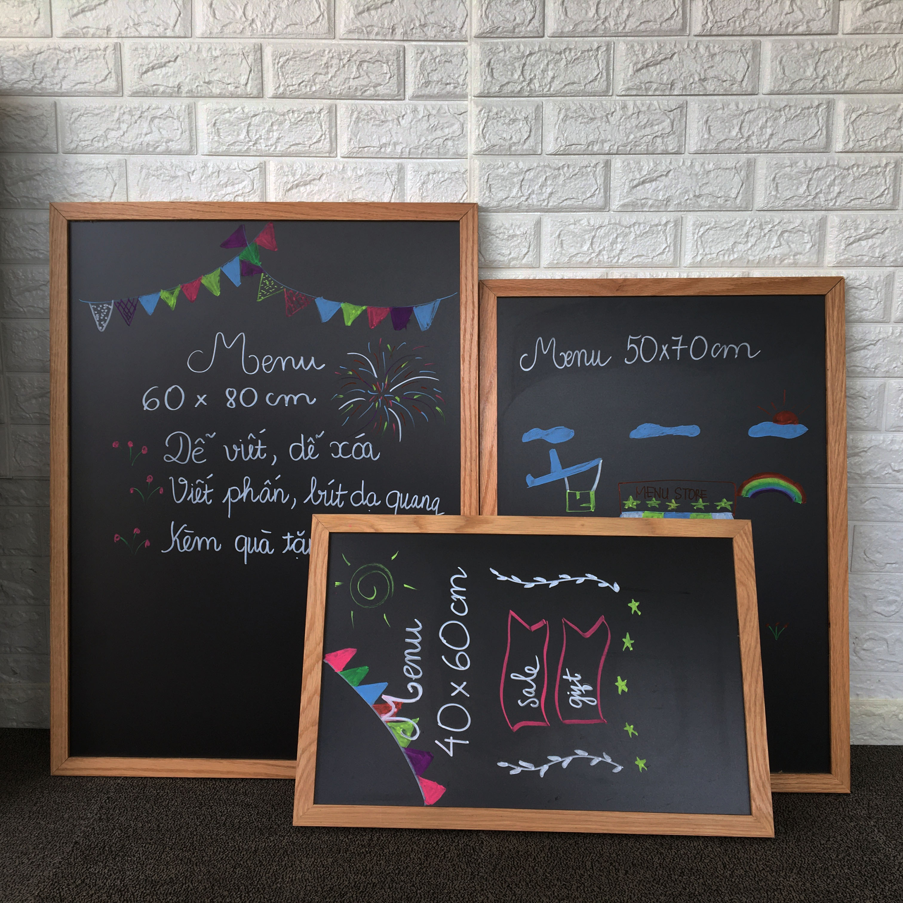 Bảng Menu treo tường size 40x60cm
