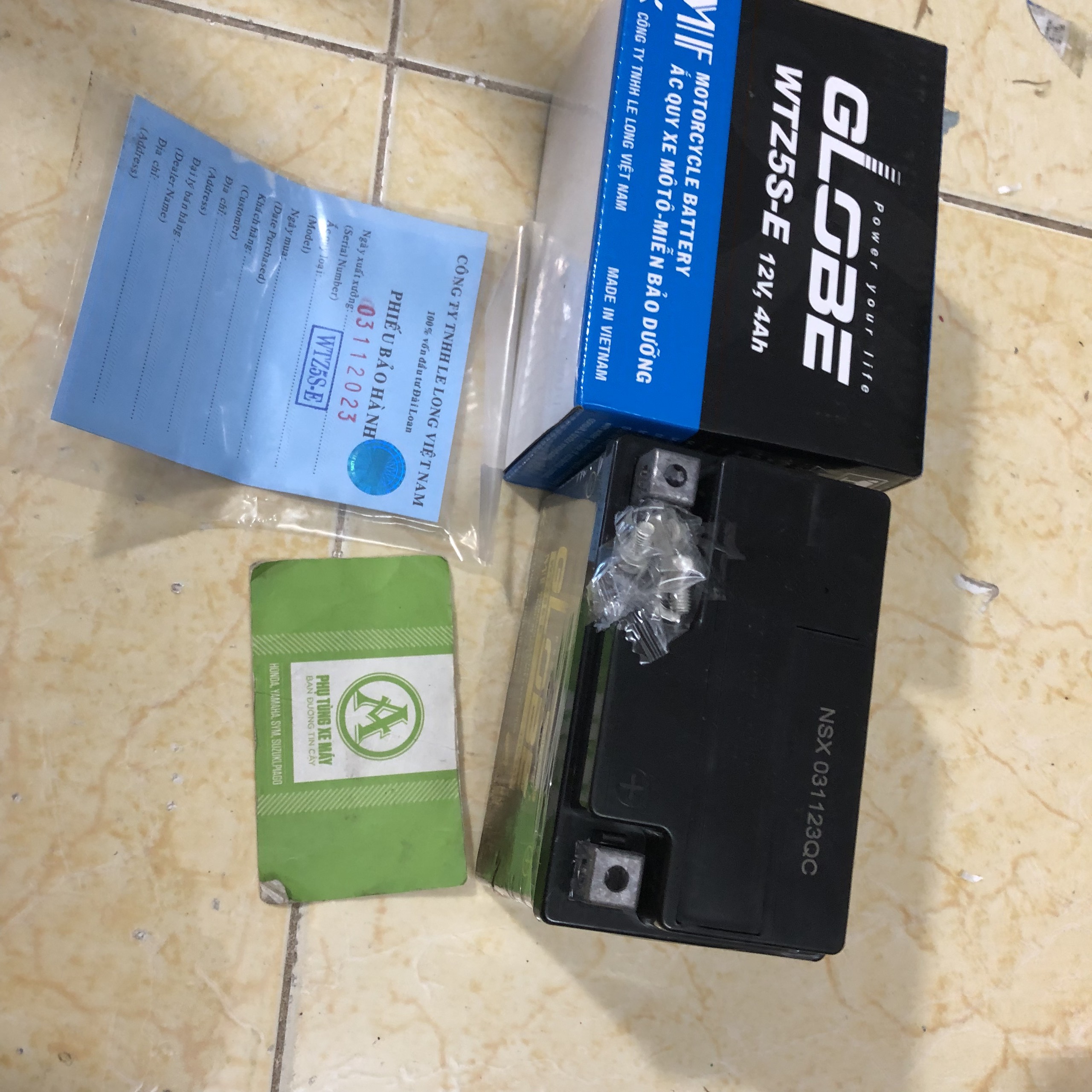 Bình Globe WTZ5S-E CHO XE WAVE RS, FUTURE NEO