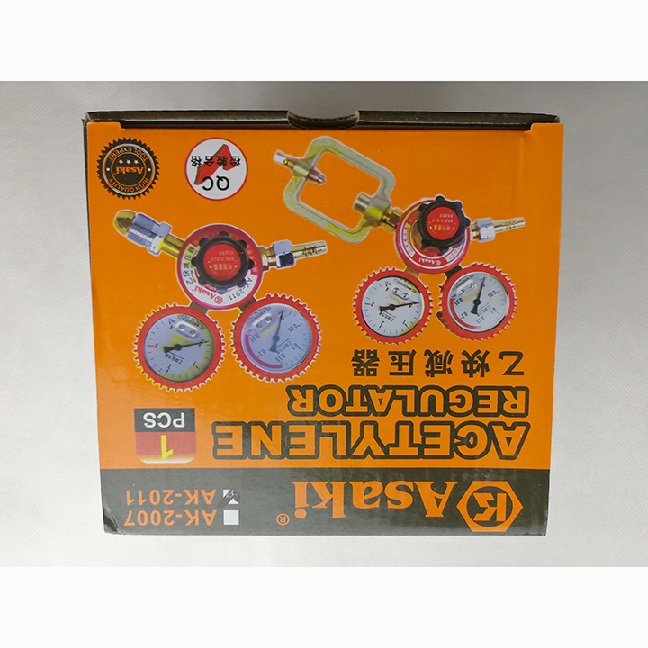 Đồng hồ điều áp Acetylene màu đỏ Asaki AK-2011