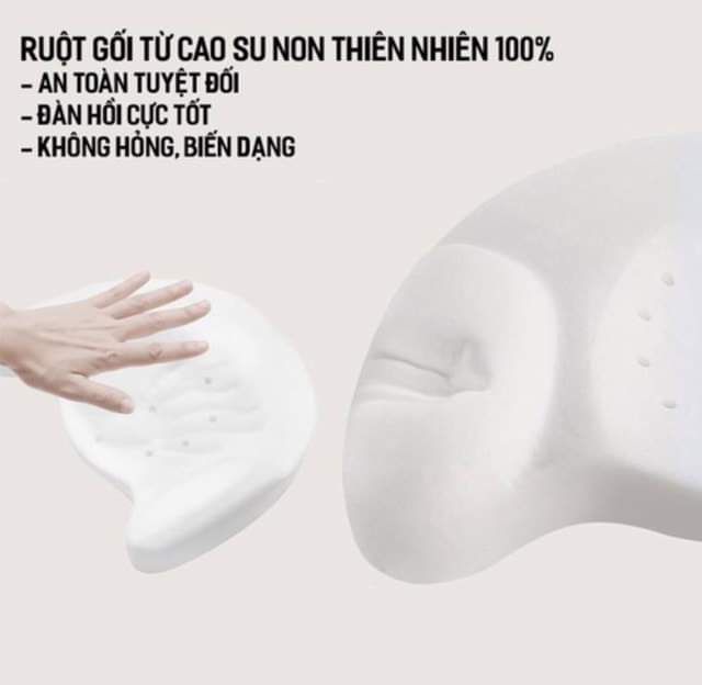 Gối cao su non chống méo đầu cho bé