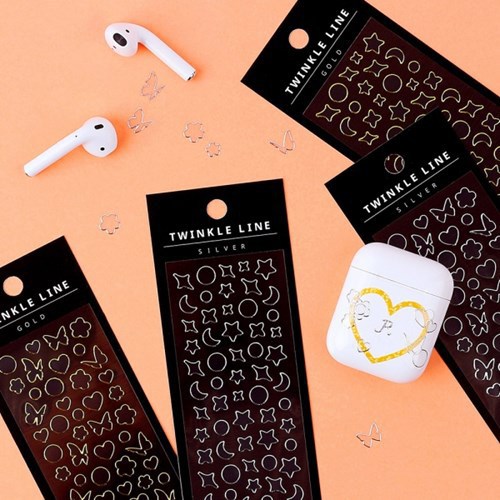 Sticker trang trí Toploader hàn quốc Viền vàng Be Tiny Stationery