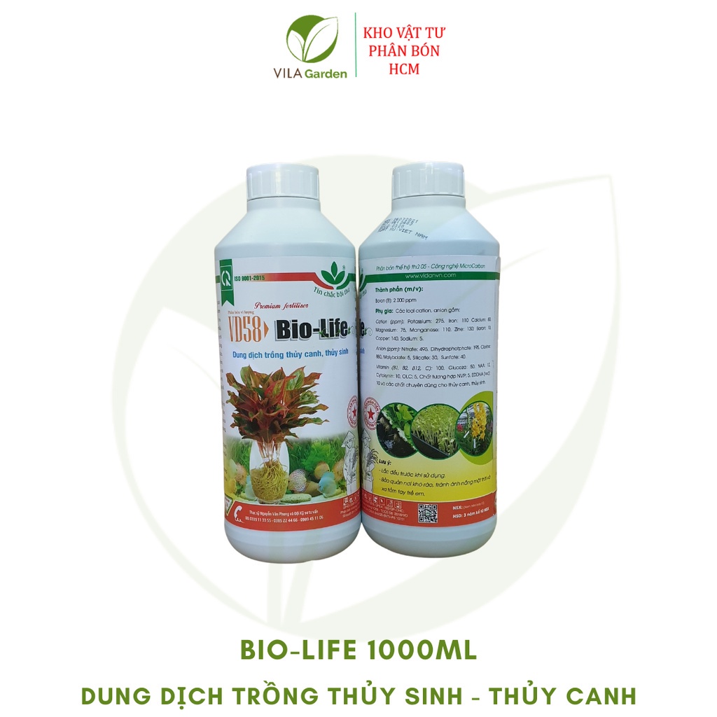 Dung Dịch Thủy Canh Bio Life 1 Lít, phân thủy canh BioLife