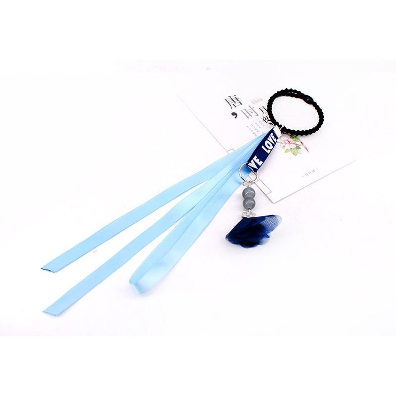 Buộc tóc hoa rơi buộc tóc ngọc trai buộc tóc ruy băng dây