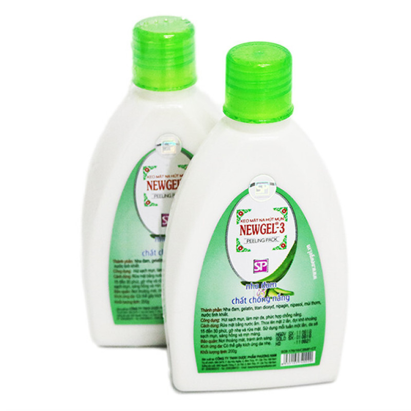 COMBO 2 - Gel mặt nạ lột mụn nha đam NEWGEL 3- 200g