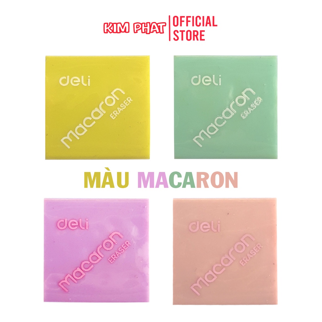 2 Chiếc Gôm tẩy màu Macaron DELI E3044