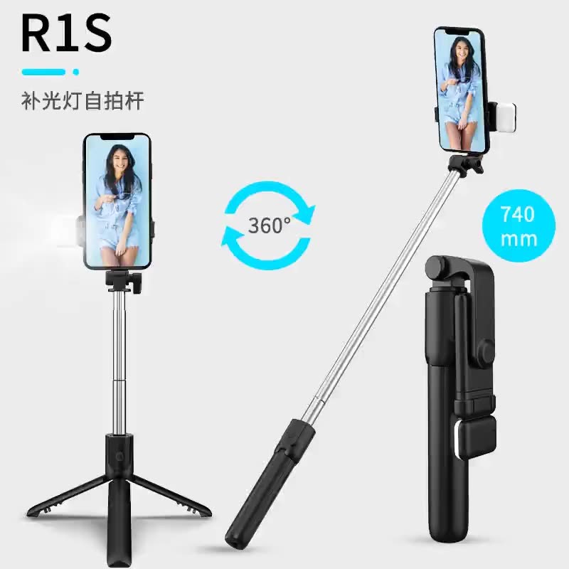 Gậy Chụp Ảnh Selfie Kết nối Bluetooth - Có Đèn