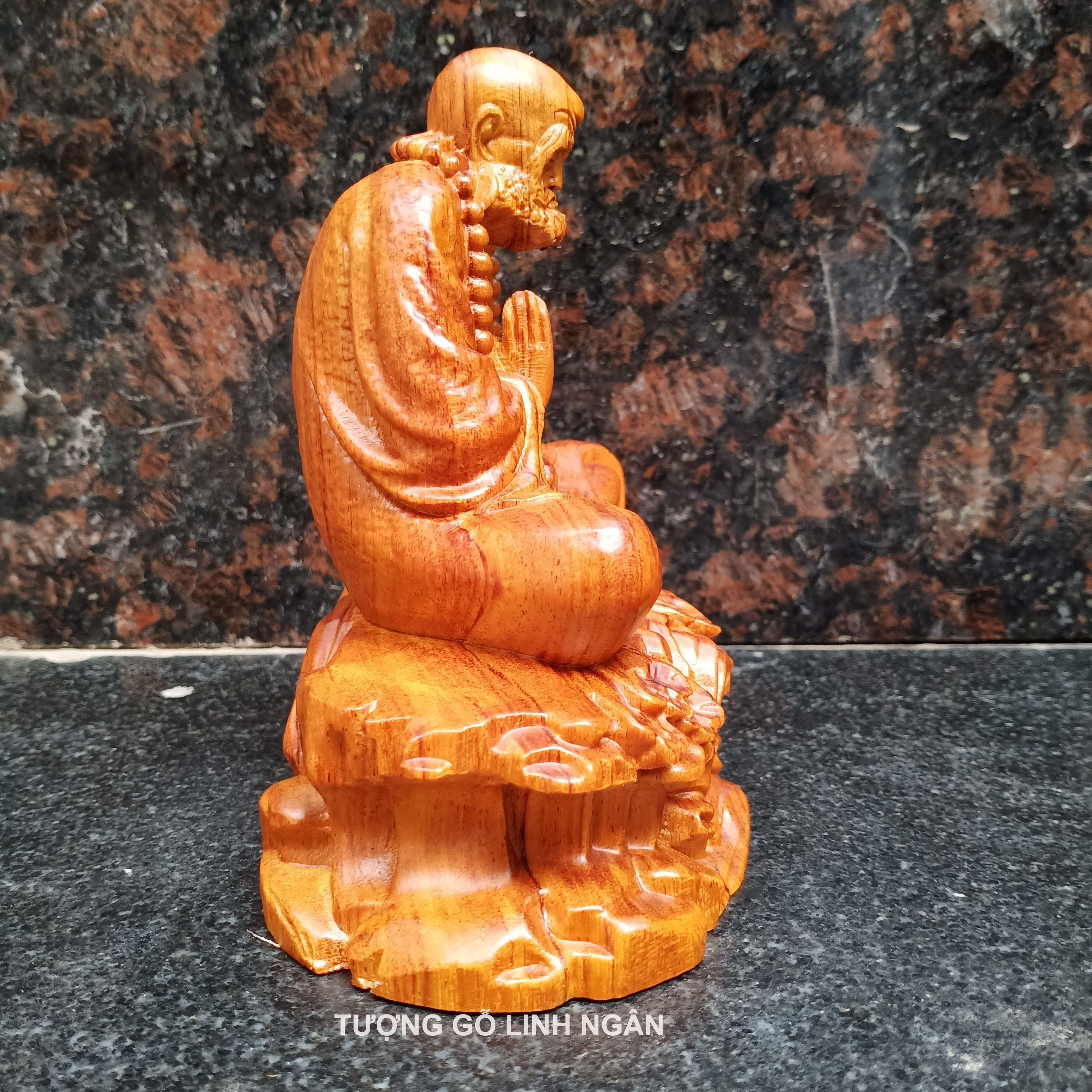 Tượng Đạt ma - Đạt ma sư tổ ngồi thiền gỗ hương