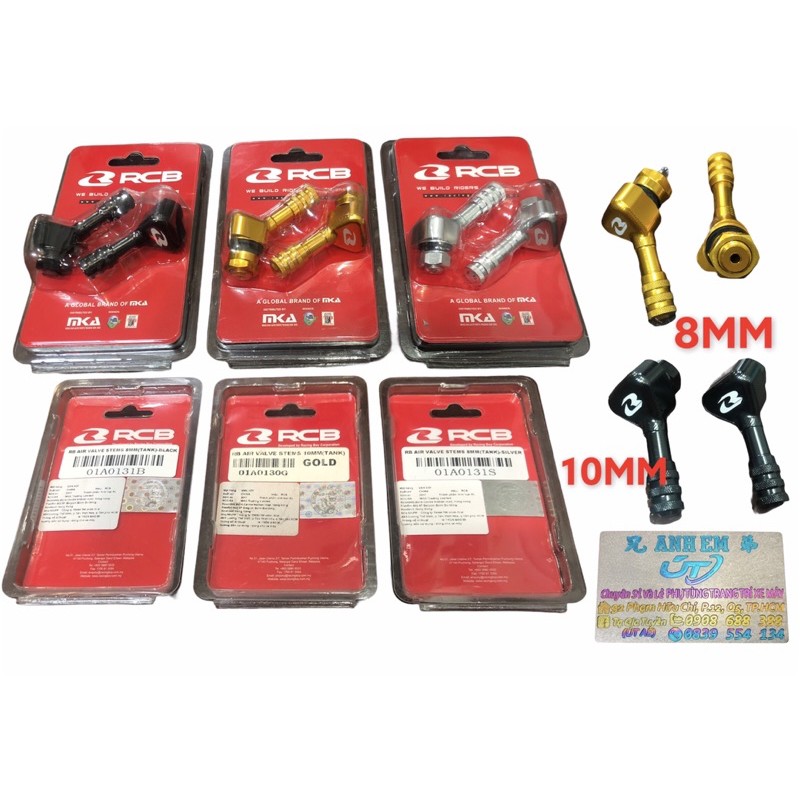 Van vòi không ruột rcb 8mm,10mm chính hãng rcb có 3 màu