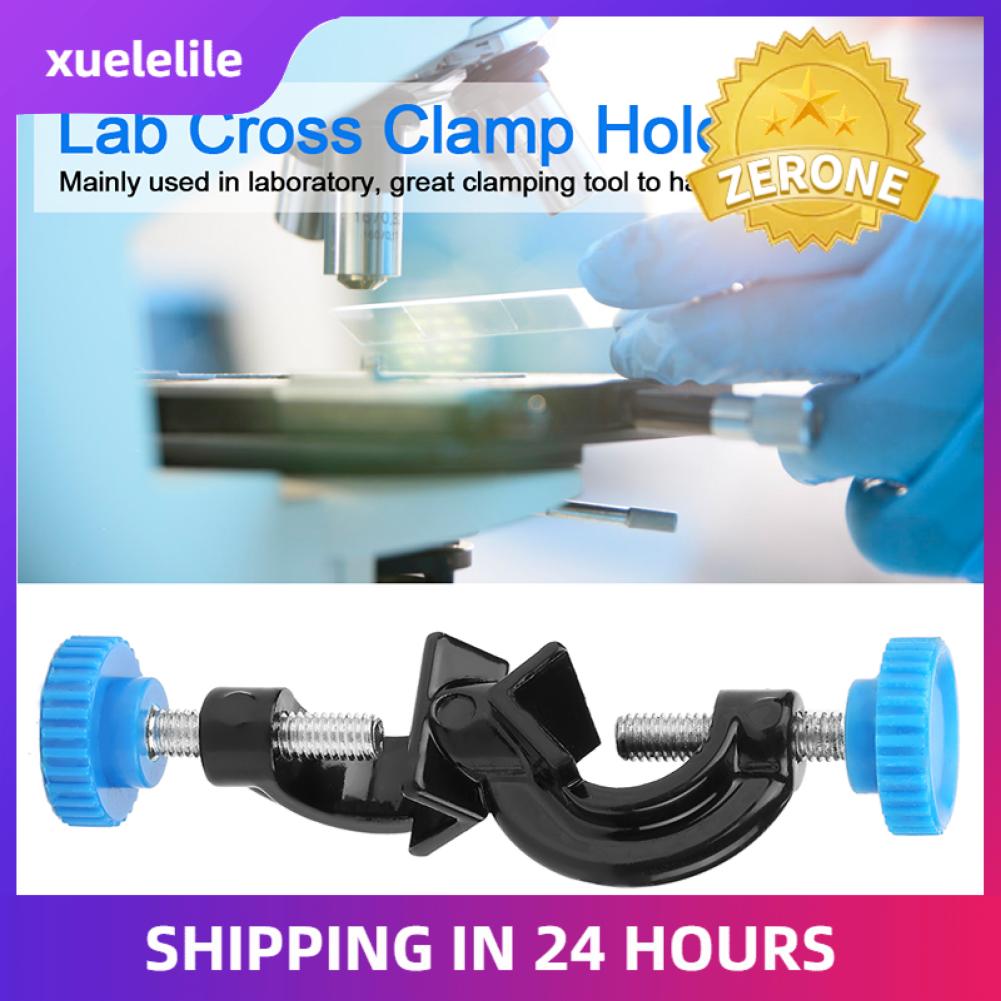 2pcs Large Laboratory Cross Clamp Holder Rod Stand Rack Claw Clip Grip Support
